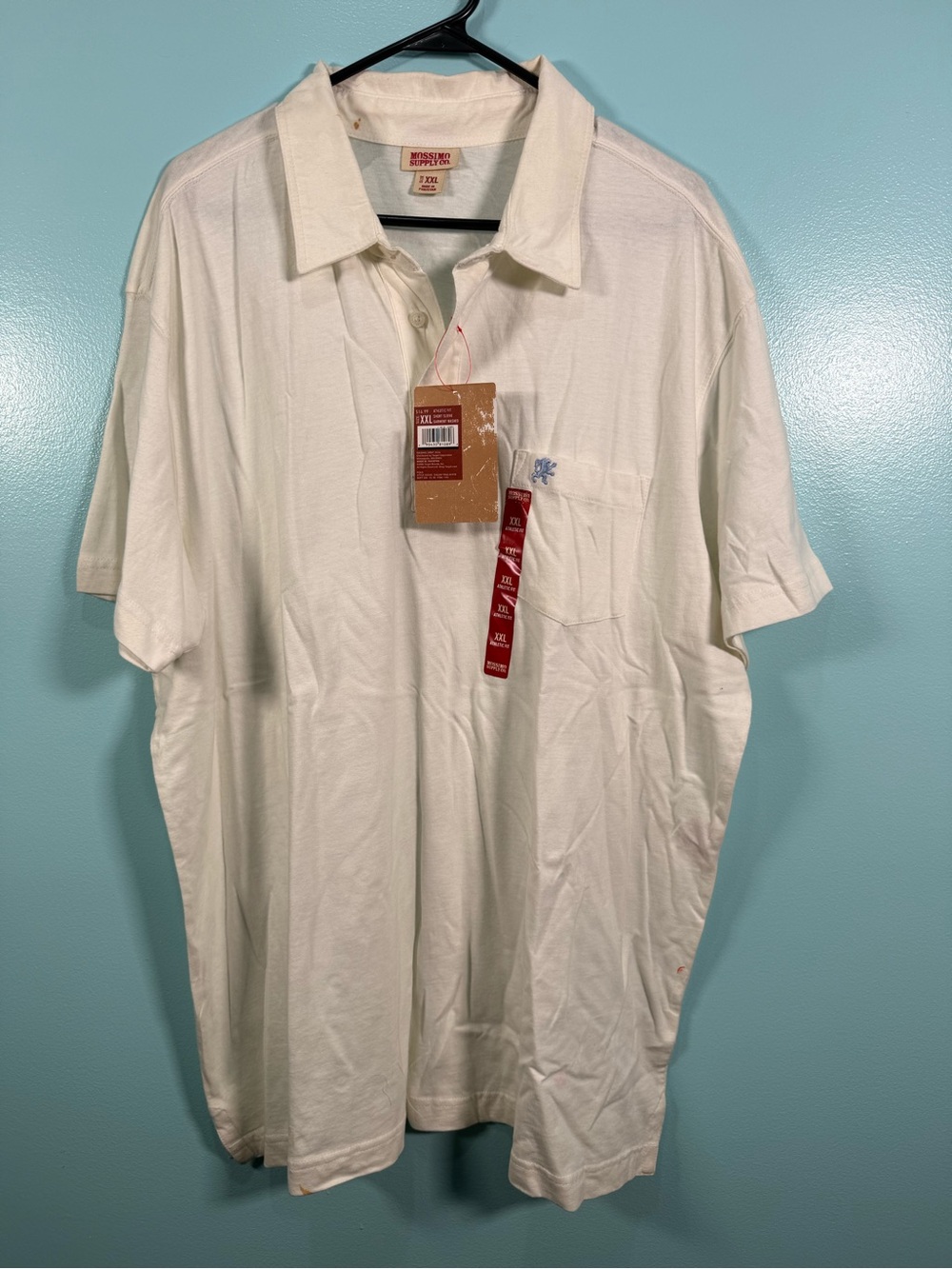 Mossimo Supply Co. Men's Cream Polo with Chest Pocket